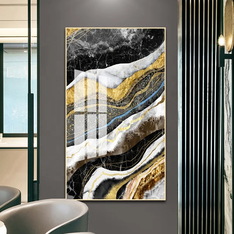 Glass Printing, Glass Wall Art, Wall store Decoration, ContemporaryMarble Glass Wall, Abstract Glass Art, Gold Glass Wall Art,