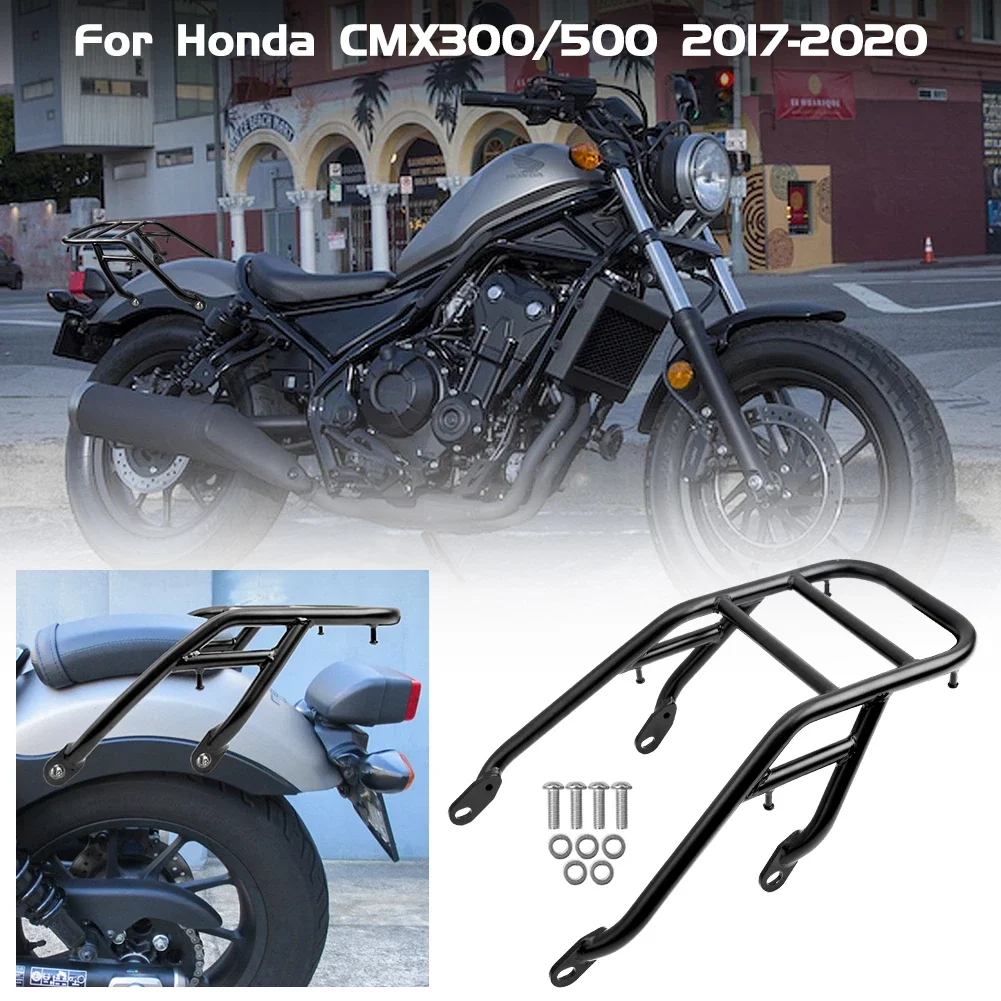 Mad Hornets Rear Top Case Carrier Luggage Rack Fit for Hon-da CMX 300/500 Rebel 17-2020 