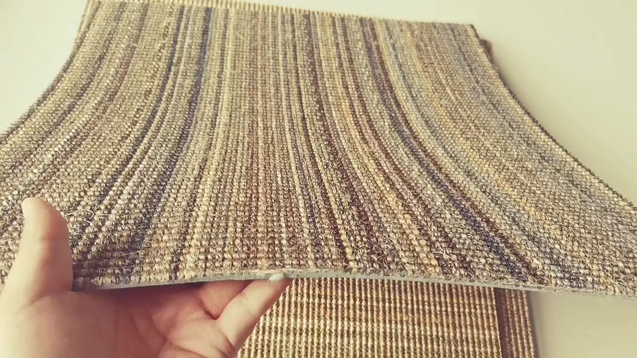 50x50 Cm Sisal Carpet Tiles Sisal Floor Carpet Tiles With Pvc Rubber