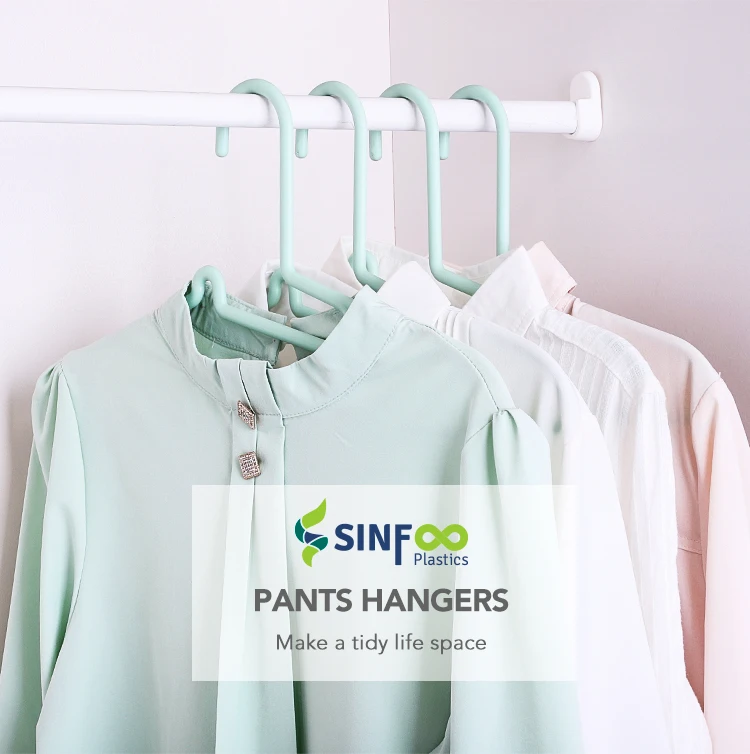 Seamless Thick Plastic Hangers Green Plastic Hangers Without Notches