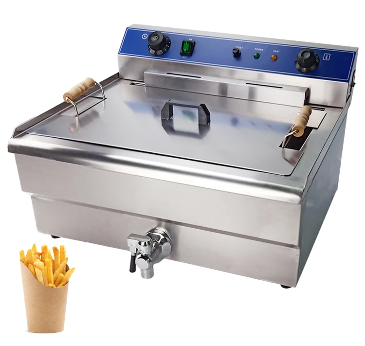 30l Deep Fryer/ Dual Temperature Control Setting For Large Capacity
