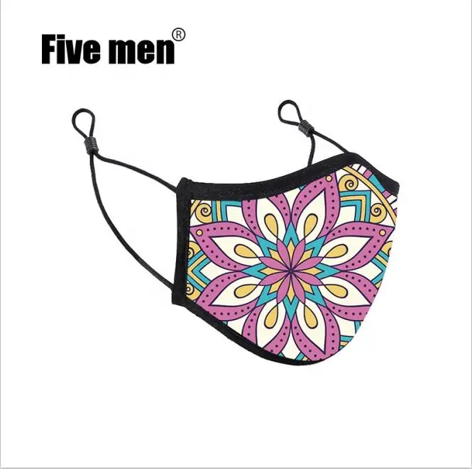 
Cotton Soft Skin Fabric High Quality Washable Reuse Able Anti Dust Black Custom Logo Print Cheap FaceMask For Men & Women 