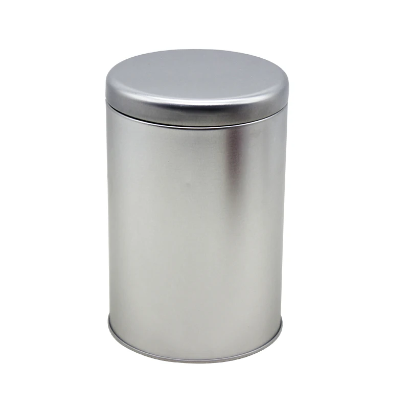 咖啡锡罐,带盖子的圆形金属罐,茶叶罐包装