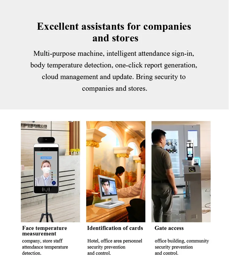 RK3288 Face Recognition Thermometer Terminal Access Control system