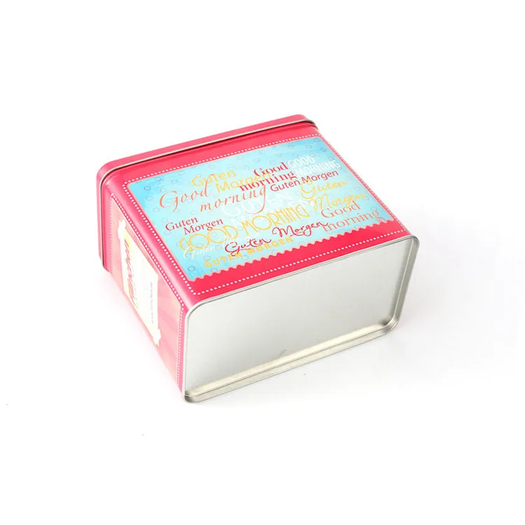 Cookie flip top tin box packing with hinge