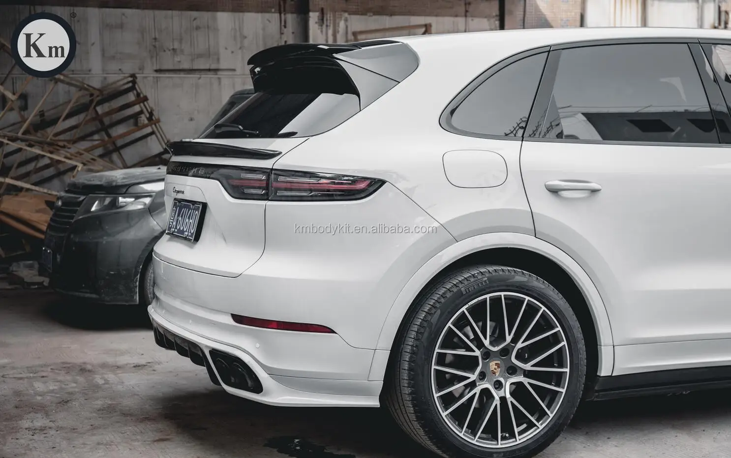 Km For Porsche Cayenne 2018+ Electric Spoiler Trunk Wing Top Wing Top