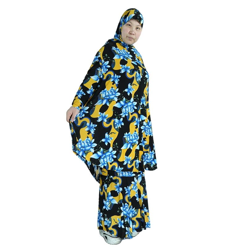 Abaya Fleurie Traditionnelle – Robe Islamique Imprimée 3XL – Grossiste Turquie Grossiste Turquie