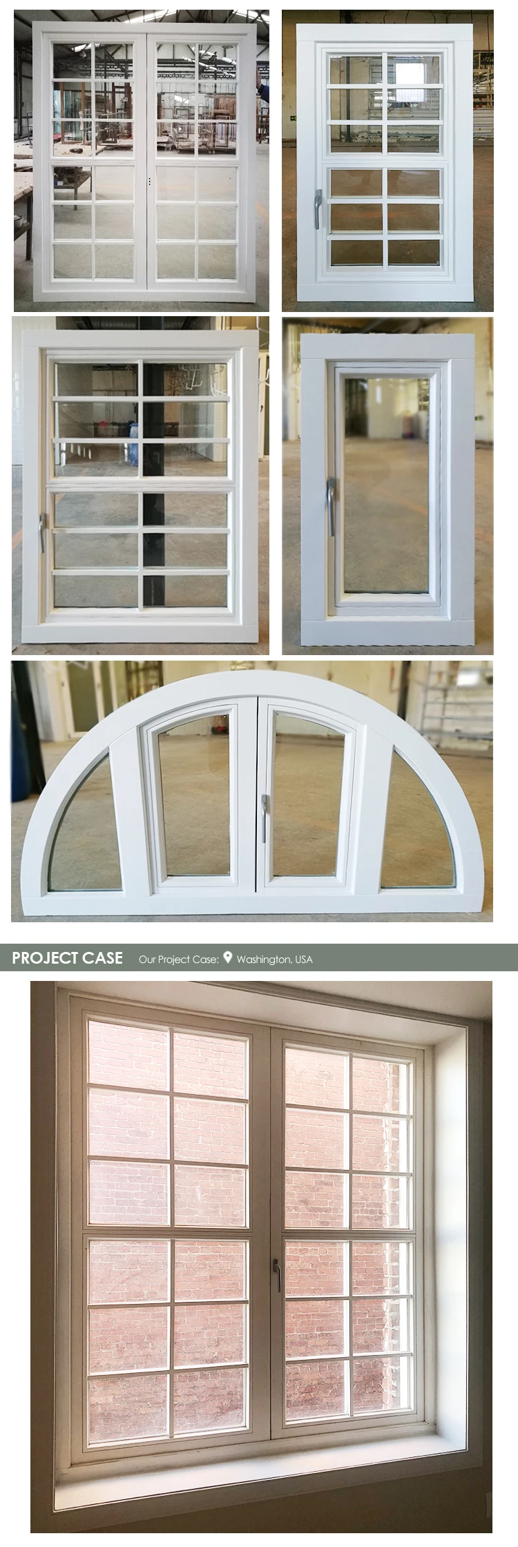 Direct Manufacture classical customized in 250 RAL color of powder coating  frame double french window