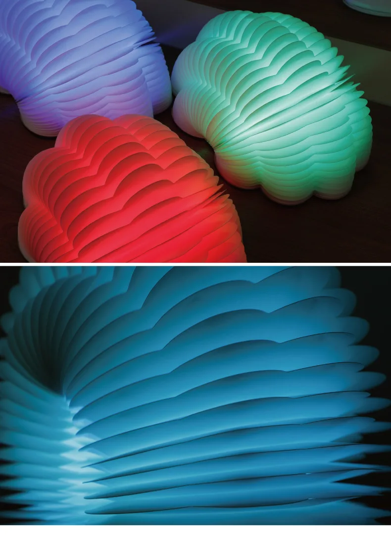 Wood Cover Usb Rechargeable Indoor Portable Folding LED Night Lamp Reading Table Book Lights