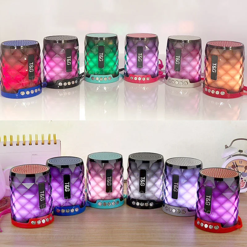 Portable Mini Colorful Flash LED Light Handsfree Sport Waterproof Wireless Speaker Support Calling TF Card USB Disk - ANKUX.COM