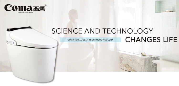 Coma China sanitary ware automatic cleaning smart intelligent toilet with seat bathroom ceramic smart water closet