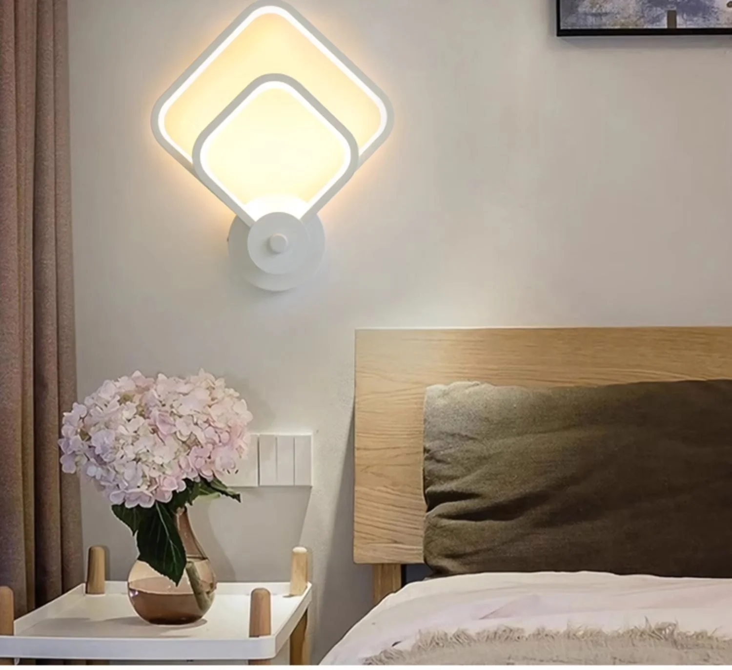 product indoor luxury design decorative home modern led creative wall lamp corridor bedroom bedside wall light-12
