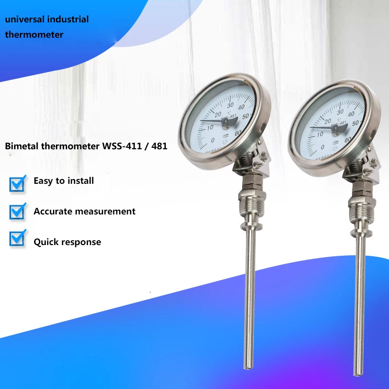 Bbq Temperature Gauge Easy Mounting Rust-proof Accurate Bimetal Bbq  Thermometer