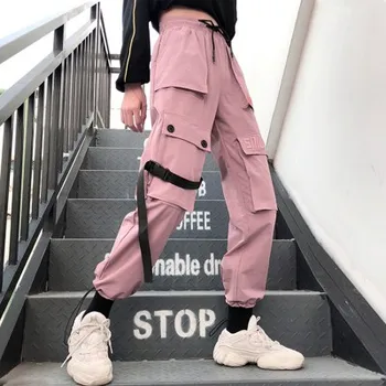 pink cargo pants womens