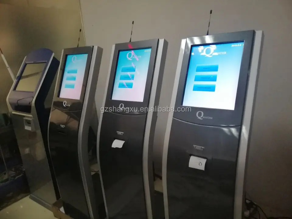 Bank Electronic Wireless Touch Screen Queue Ticket Management System Token Number Queuing Kiosk Machine Q System