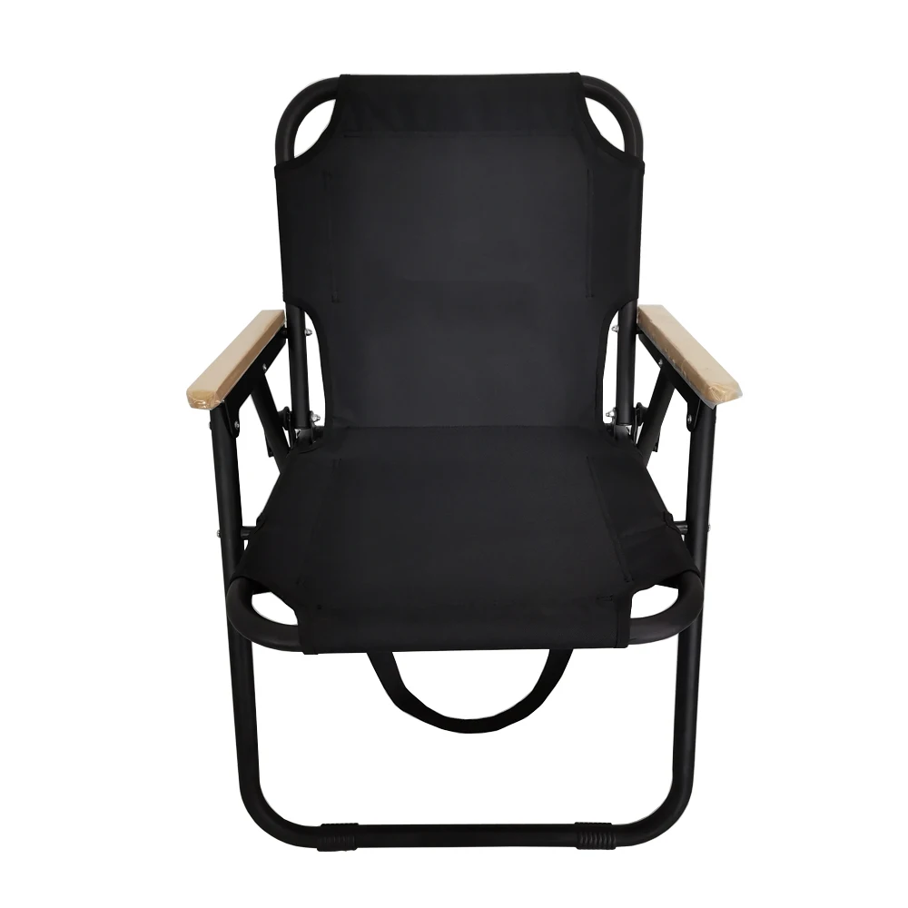 Yilu Portable Outdoor Camp Chair Beach Foldable Wood Armrest Chair