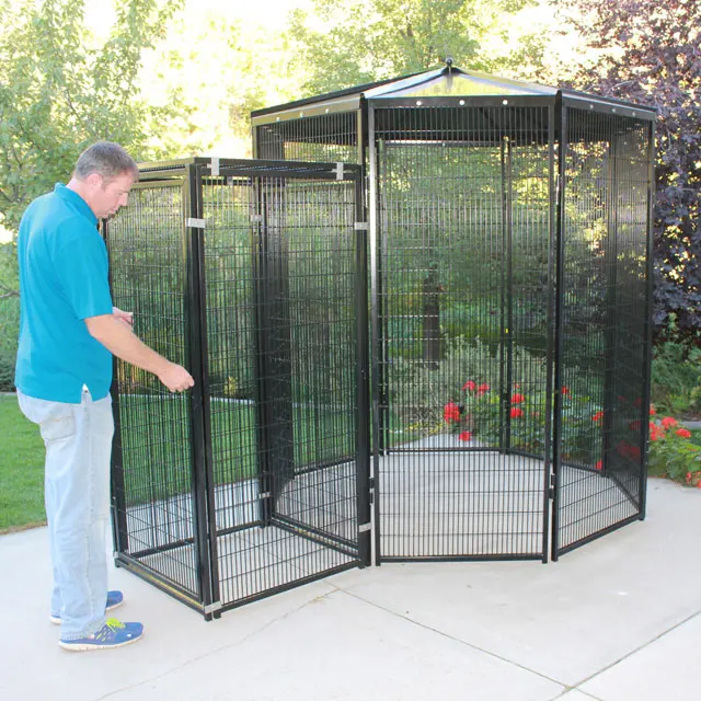 Double Safety Door Heavy Duty Black Bird Cages Large Aviary Outdoor