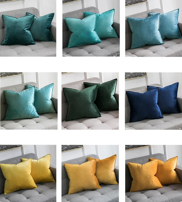Wholesale Sofa Elegant Warm Velvet Edge Throw Pillow with Cushion Case details