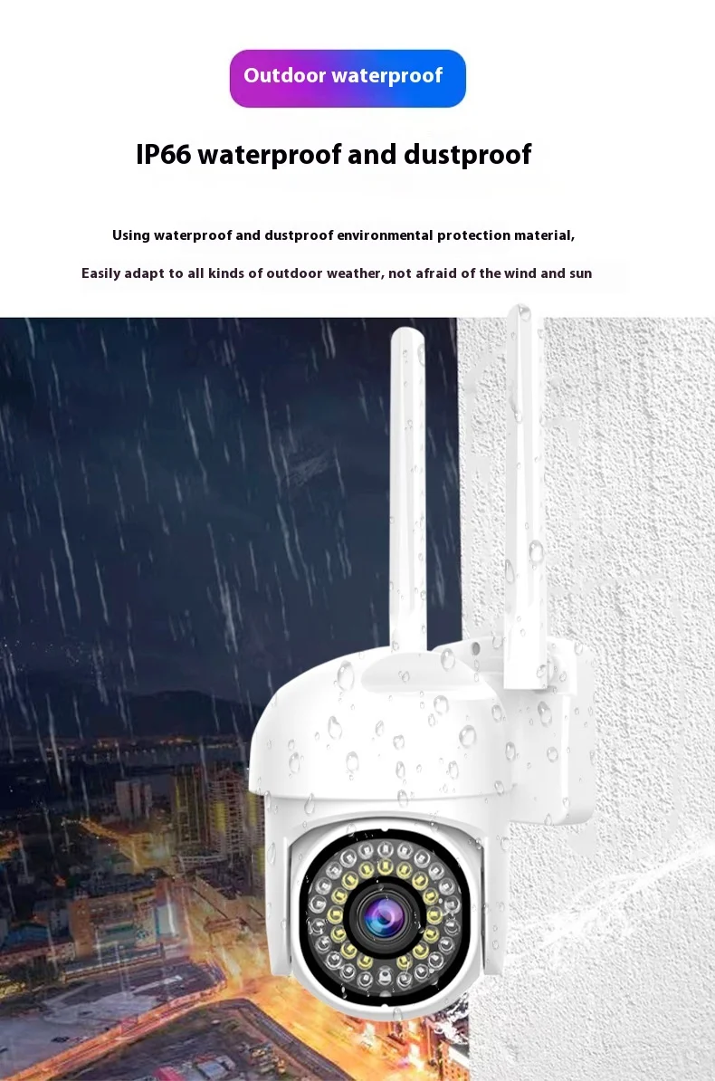 Cloudbirds V360pro 4G/WIFI Alarm Message Reminding System Rainproof Outdoor Mounted 36-Lamp Camera with Private Logo CMOS Cloud
