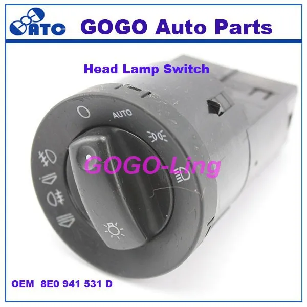 Bouton Commodo De Réglage Phares/Antibrouillard Pour Audi A4 B6/B7 Et Seat Exeo - Neuf PARTSLINE