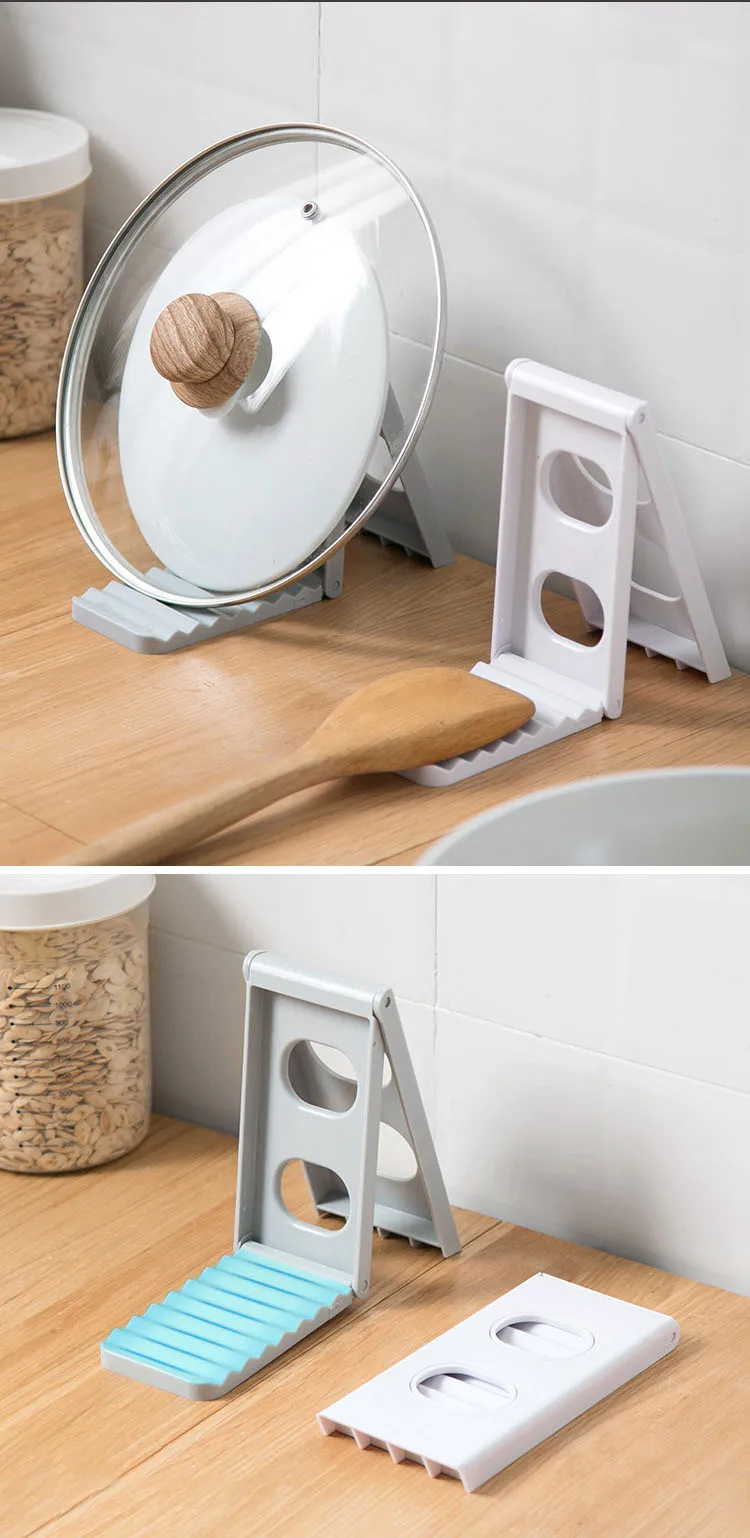 新趋势亚马逊热销厨房小配件切菜板塑料锅盖支架存储整理架