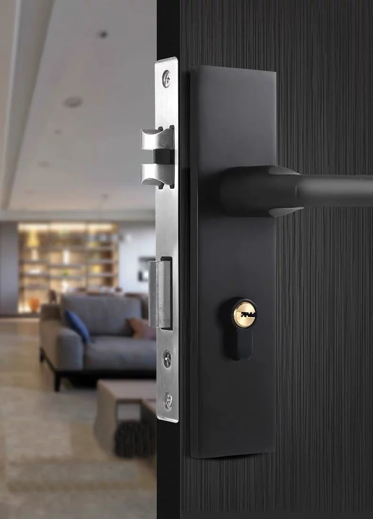 Interior Door Lock For Wooden Room Door Black Interior Door Lock With