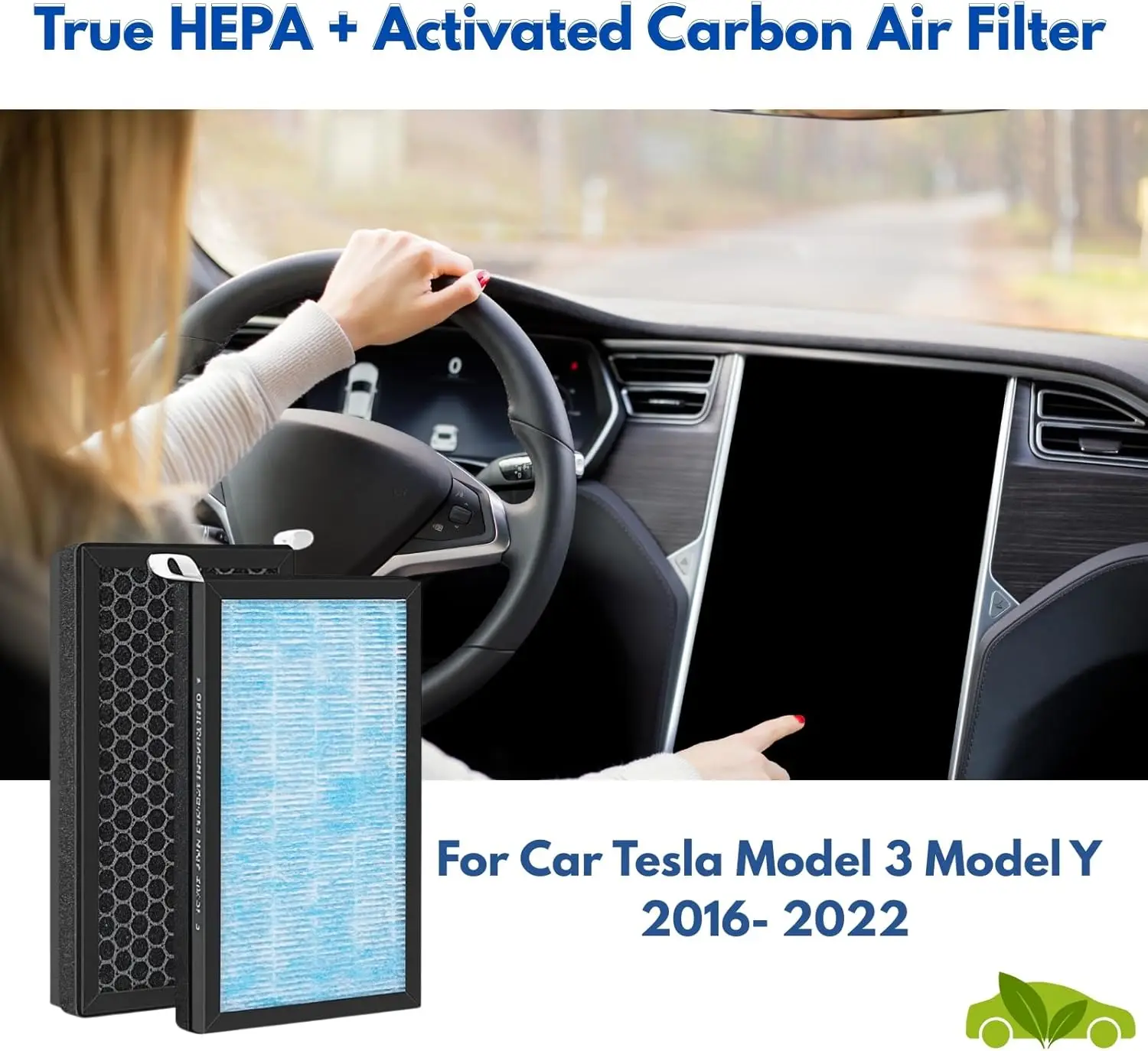 Customized Air Conditional Replacement Cabin Air Filter Replacement HEPA Air Filter with Activated Carbon for Tesla Model 3/Y manufacture