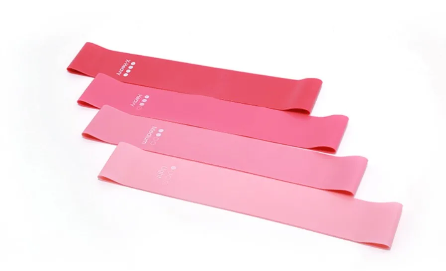 Factory Wholesale 4 Level Cheap Pink Red Latex Rubber Fitness