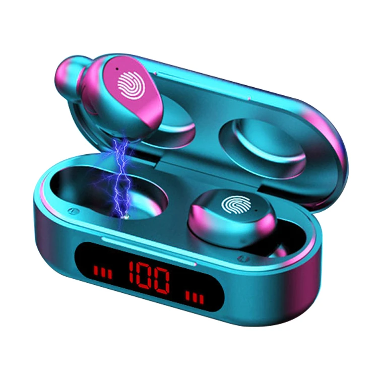 

Remax 2021 Mini Waterproof and noise reduction TWS Wireless 5.0 Earbuds LED Display Mobile Phone Headphone Bluetooth earphone