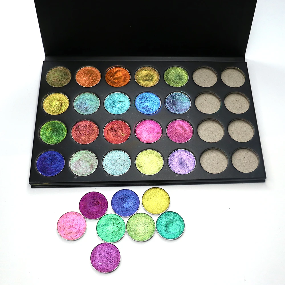 Eye Shadow Oem Pigmented Duochrome Glitter Eyeshadow Palette Blendable