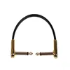 Gold Plated 24AWG Mono Bass Leads Flat Wire Jumper Musical Instrument Guitar Cable Pedal Patch Effect Cables