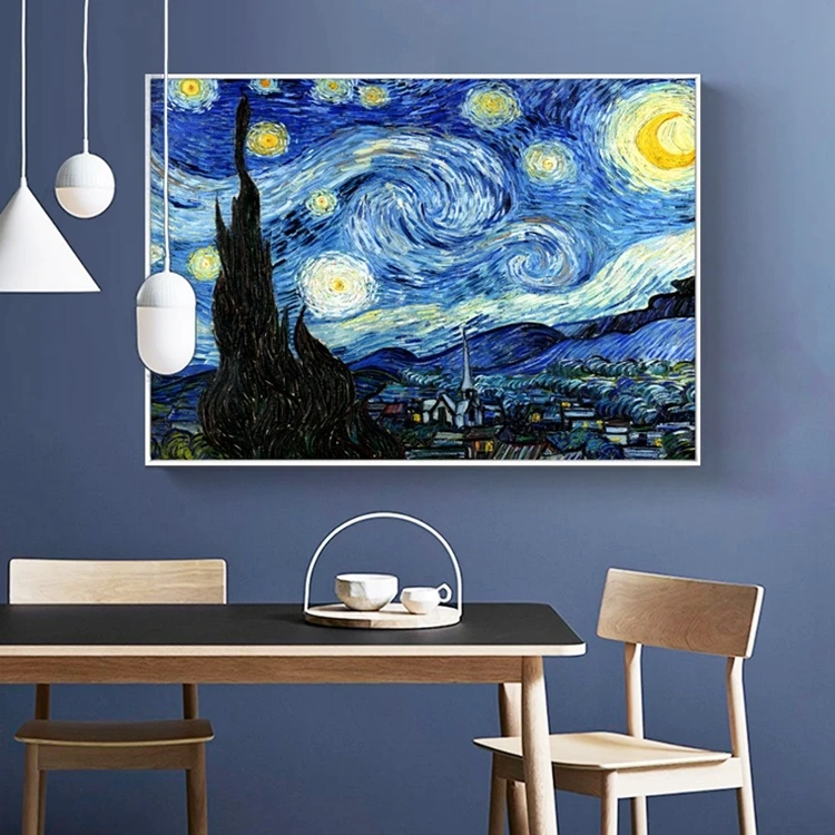 3pcs Frameless Starry Night Wall Painting Vincent Willem Van Gogh Printed On Canvas Painting Home Decor Wall Art Livingroom Buy Canvas Painting Van Gogh Printed On Canvas Wall Art Livingroom Product On Alibaba Com