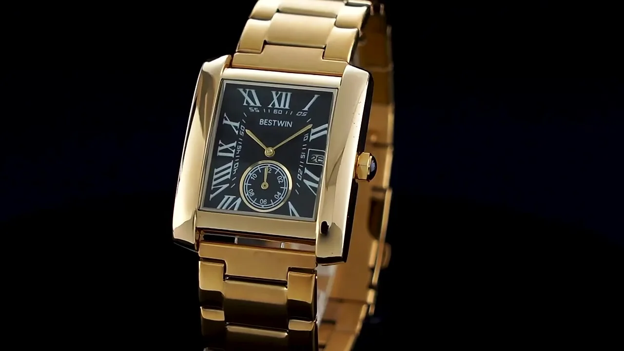 JewelryWe Orologio Analogico Da Uomo E Donna Con Calendario, Numeri Romani E Zirconi - Impermeabile 30m, Regalo Con Borsa