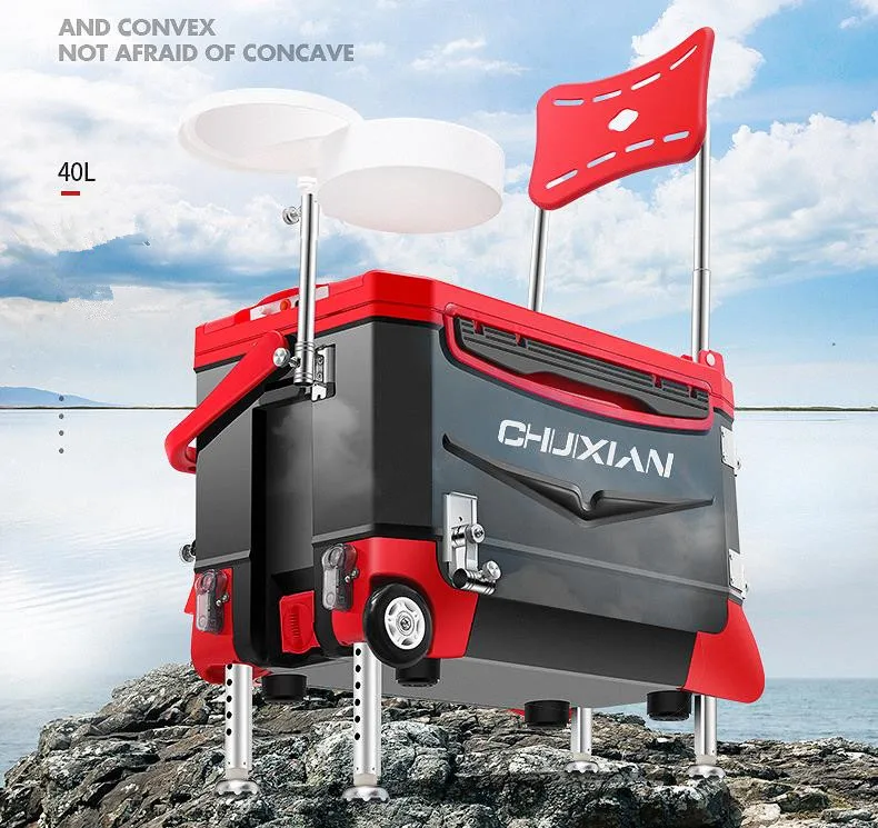 40l 7.4kg Multifunction Fishing Cooler Tackle Boxes Portable Fishing