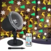 New Christmas Tree Snowflake Elk Bell Pattern Magic Ball LED Projection Light