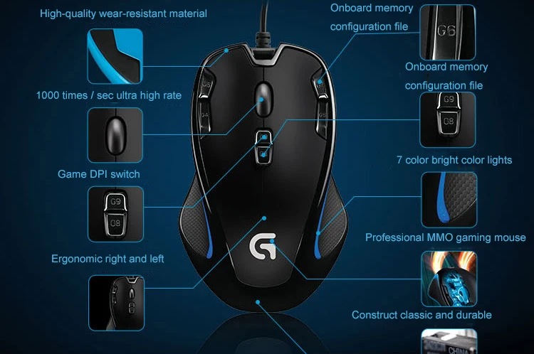 Logitech G300s Optical Gaming Mouse 2500dpi Ergonomic Wired Optical Mice Buy Logitech G300s 9 Buttons 1 X Wheel Usb Wired Optical 2500 Dpi Gaming Mouse Logitech G300s Gaming Mouse 2500dpi Ergonomic Wired