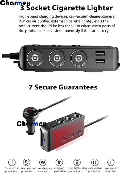 4 usb port car charger