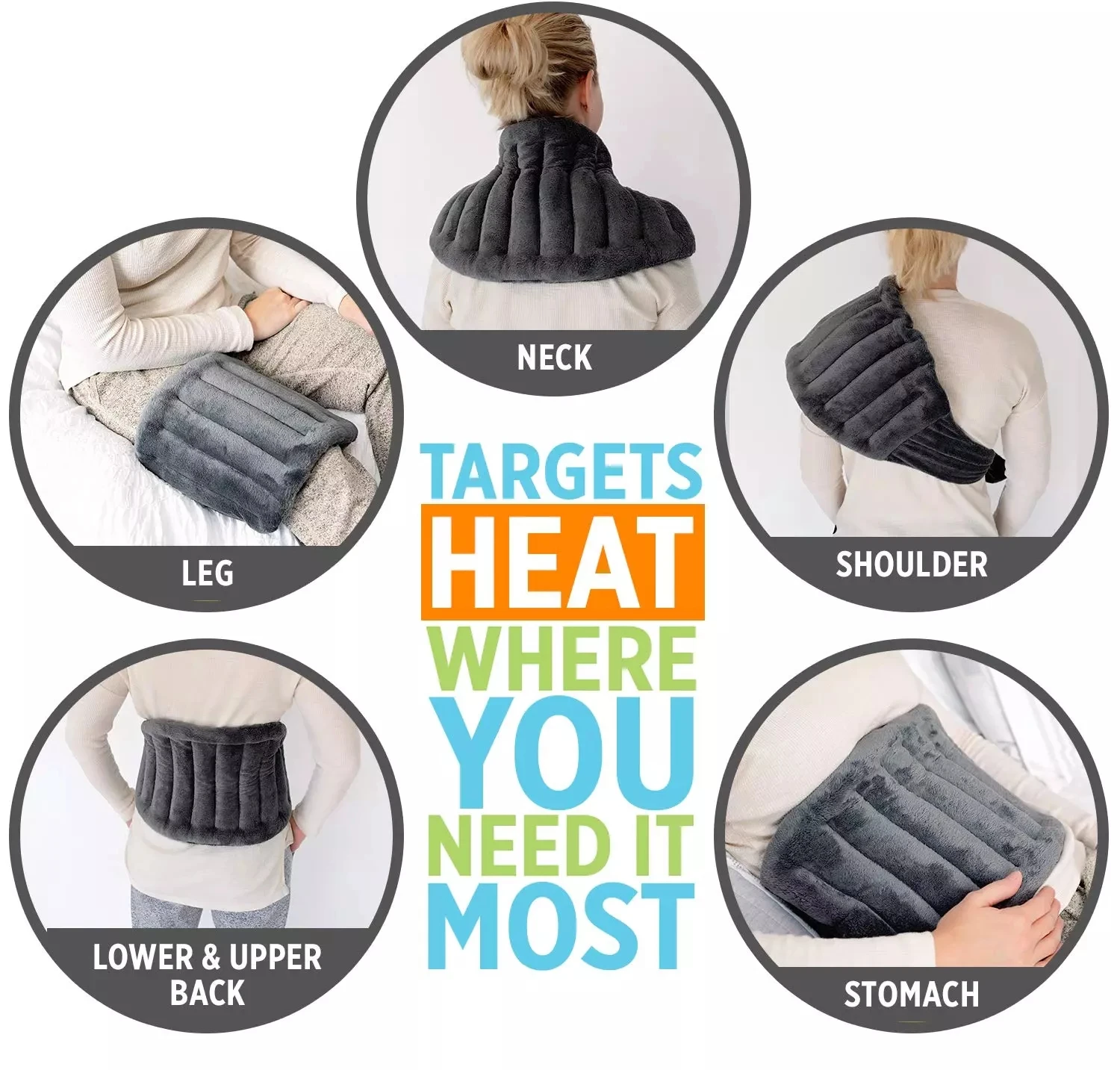 Hot Cold Therapy Body Large Microwavable Lumbar Heating Compress Pad