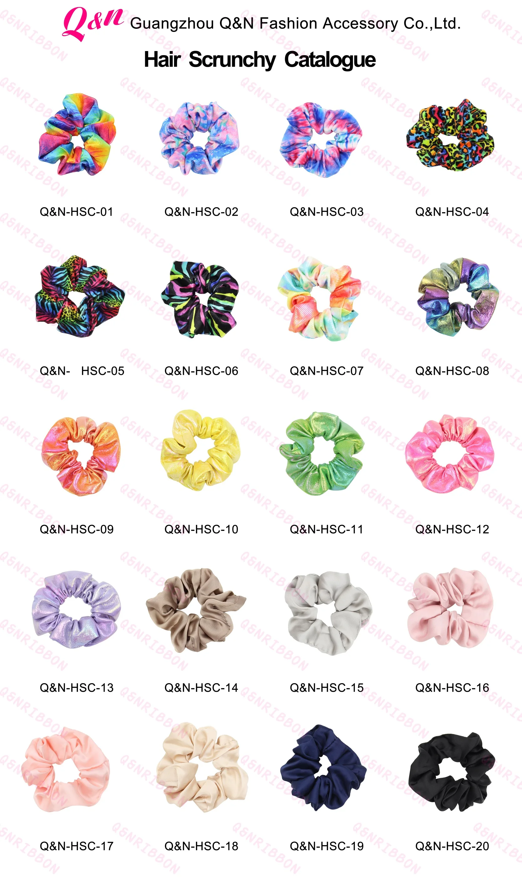 Wholesale Cheap Matt Satin Hair Scrunchies Different Colors Pastel Hair