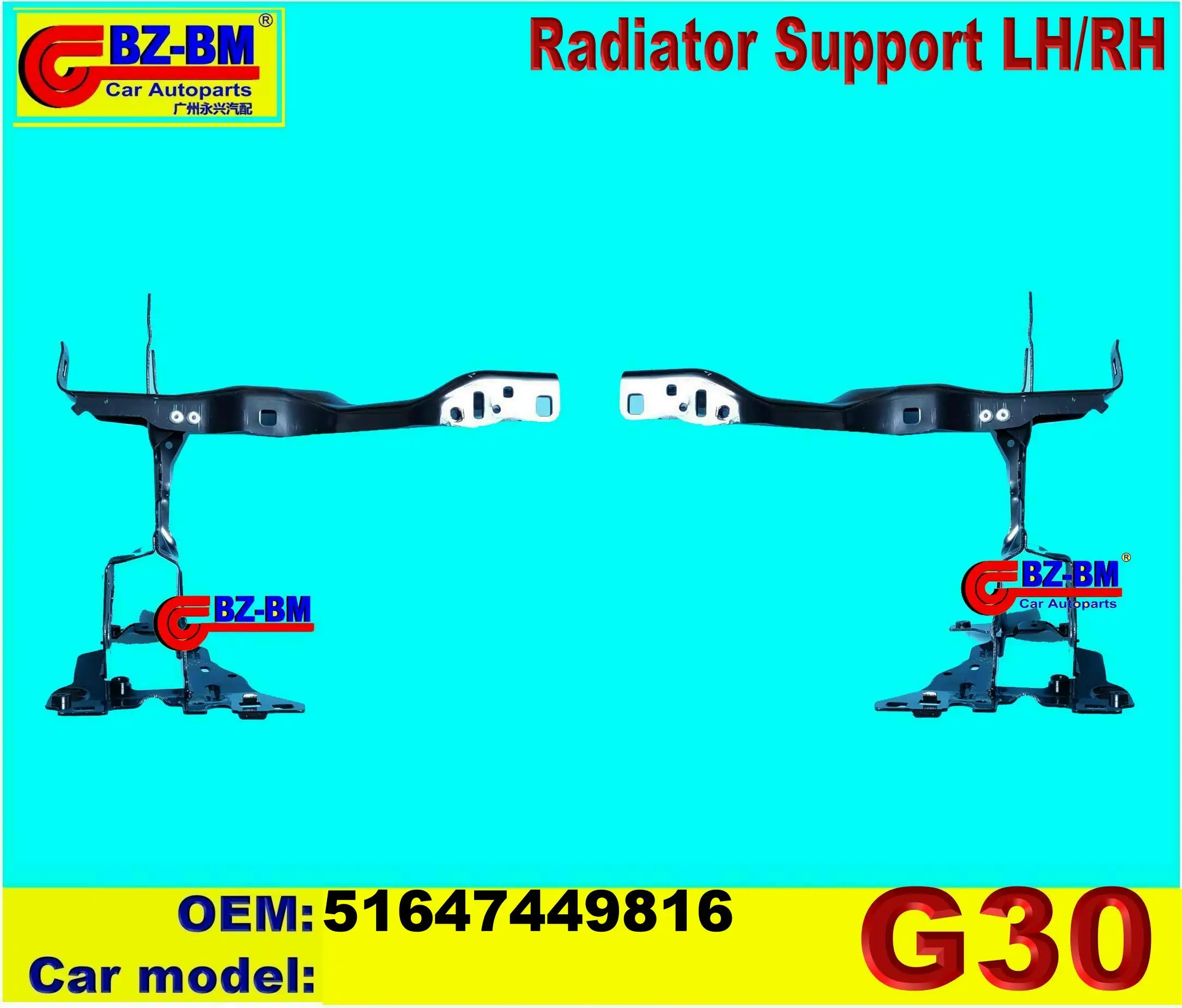 Hood Fender Front Bumper Reinforcer Bar For Bmw Benz Headlight Bracket