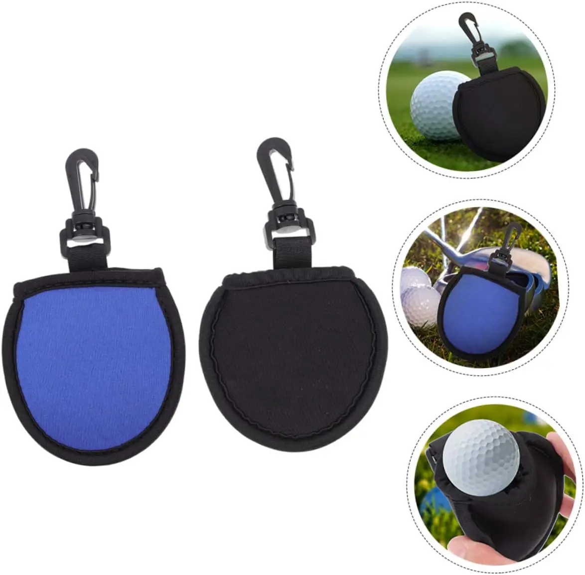 Neoprene Portable Pocket Golf Ball Washer Pouch Golf Ball Cleaner Pouch