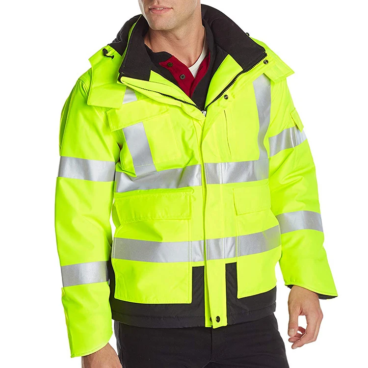 Zuja Fluorescent Yellow Custom Logo Printed Safety Reflective Luminous