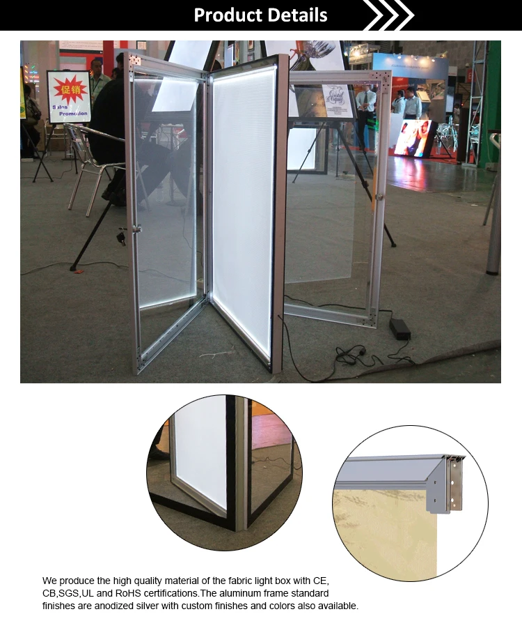 High Quality Outdoor Advertising Led Textile Light Box Sign Wall