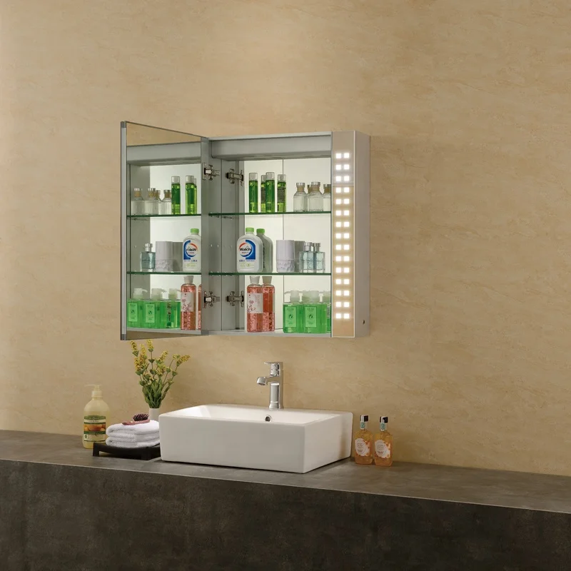 Led Aluminium Bathroom Cabinets With Light Buy Bathroom