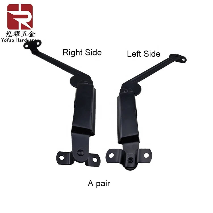 Safe Black Flip Storage Sofa/Bench and Ottoman Lid Stay Hinge