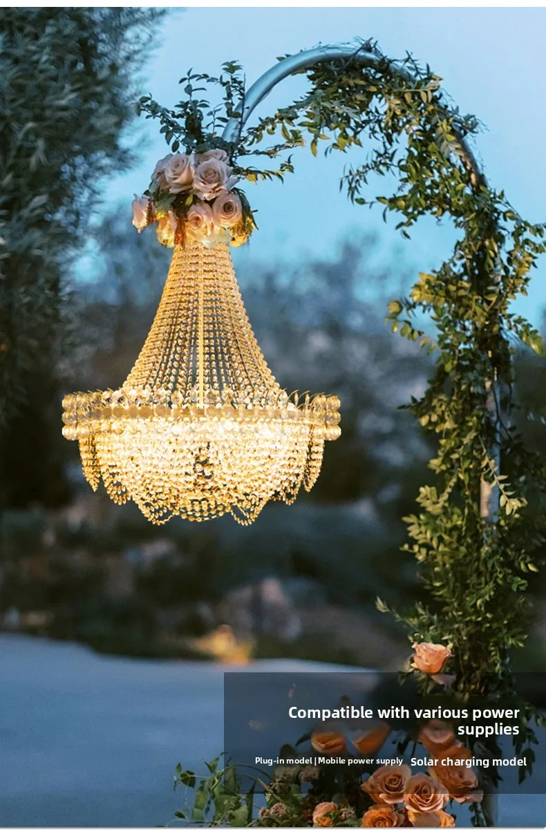 product detachable wedding crystal chandelier for stage wedding props party decoration for events and weddings-5