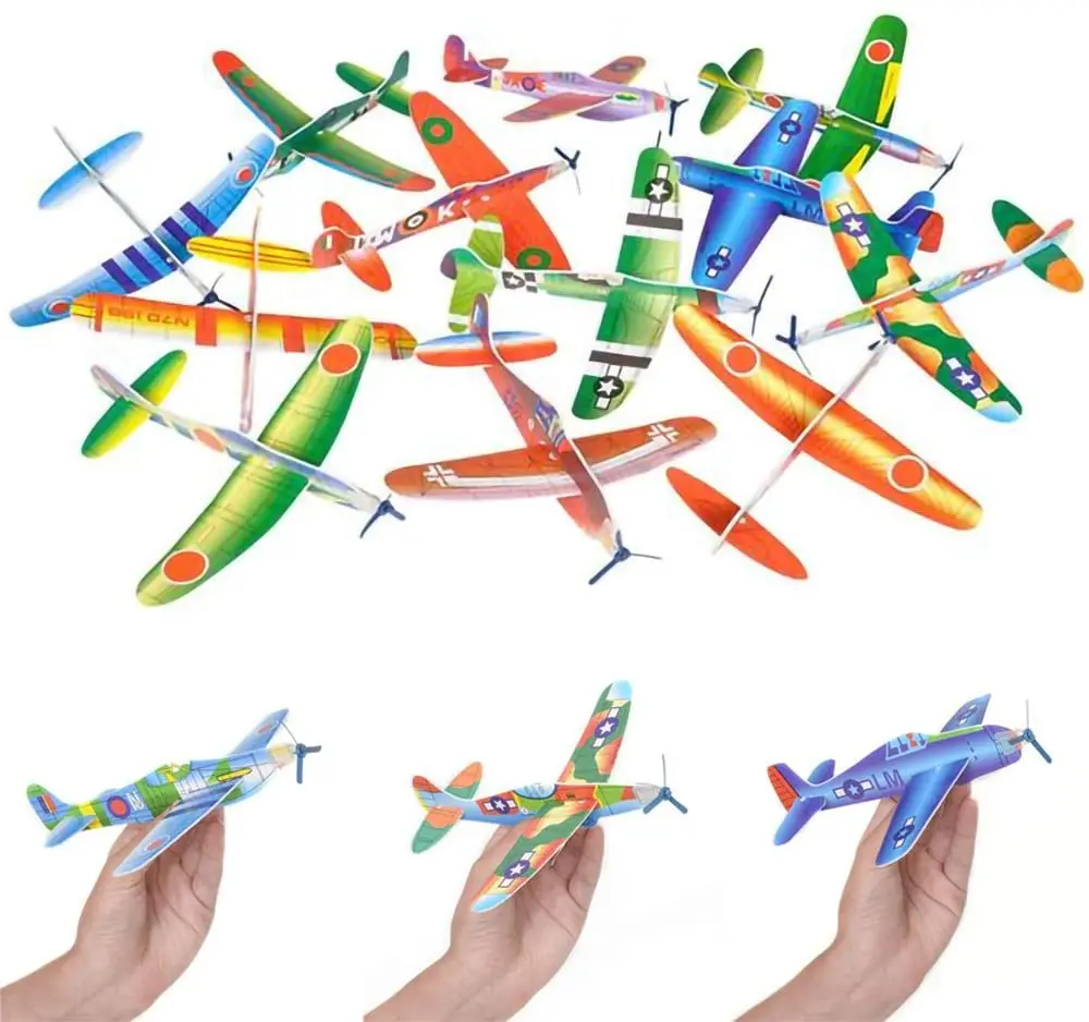19cm Hand Throw Flying Glider Planes Foam Airplane Party Bag Fillers Kids Toy Z0 