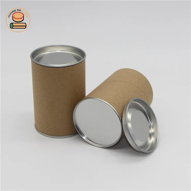 Round Cylinder Kraft Cylinder Cardboard Boxes Packaging For Cookies ...