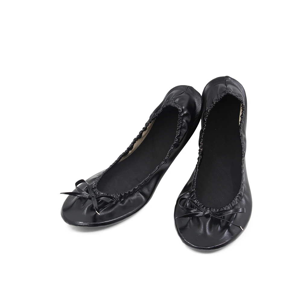 Women's Foldable Portable Travel Ballet Flat Roll Up Slipper Shoes