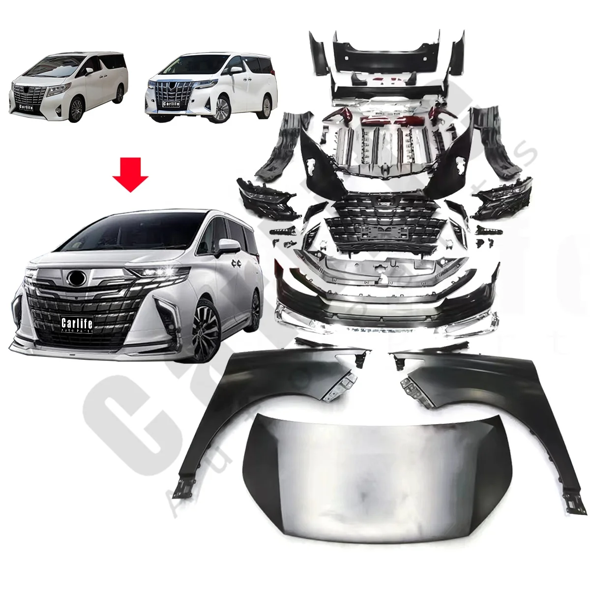 パーツ Toyota ALPHARD Auto Parts for Toyota Alphard 30/35 Series Facelift to 40 Series